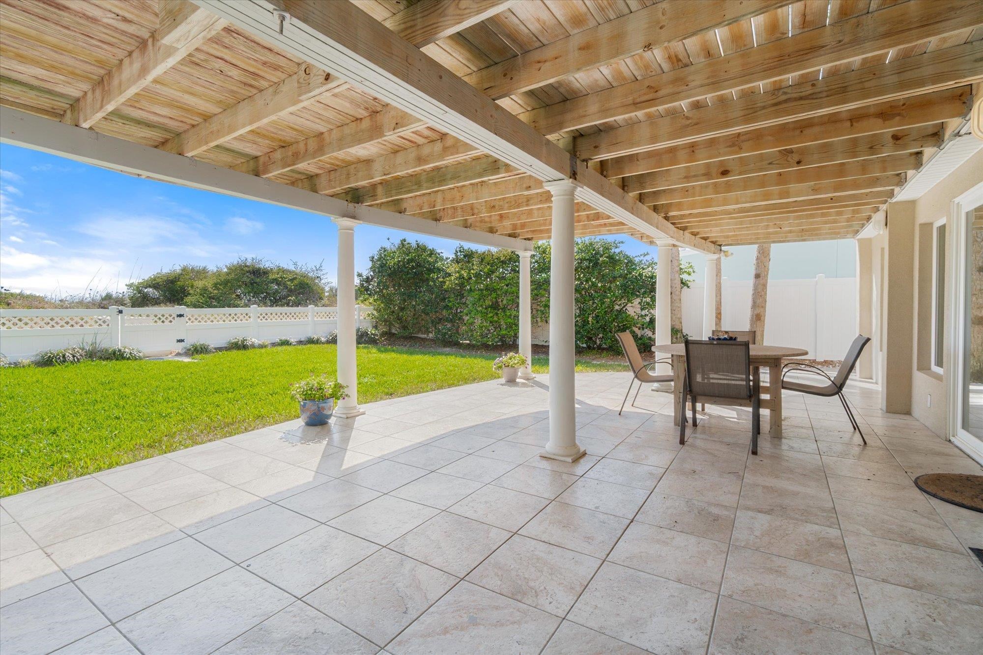 5512 Atlantic View St. Augustine, FL 32080 - Photo 44 of 77 Fenced backyard featuring a patio area and outdoor dining area