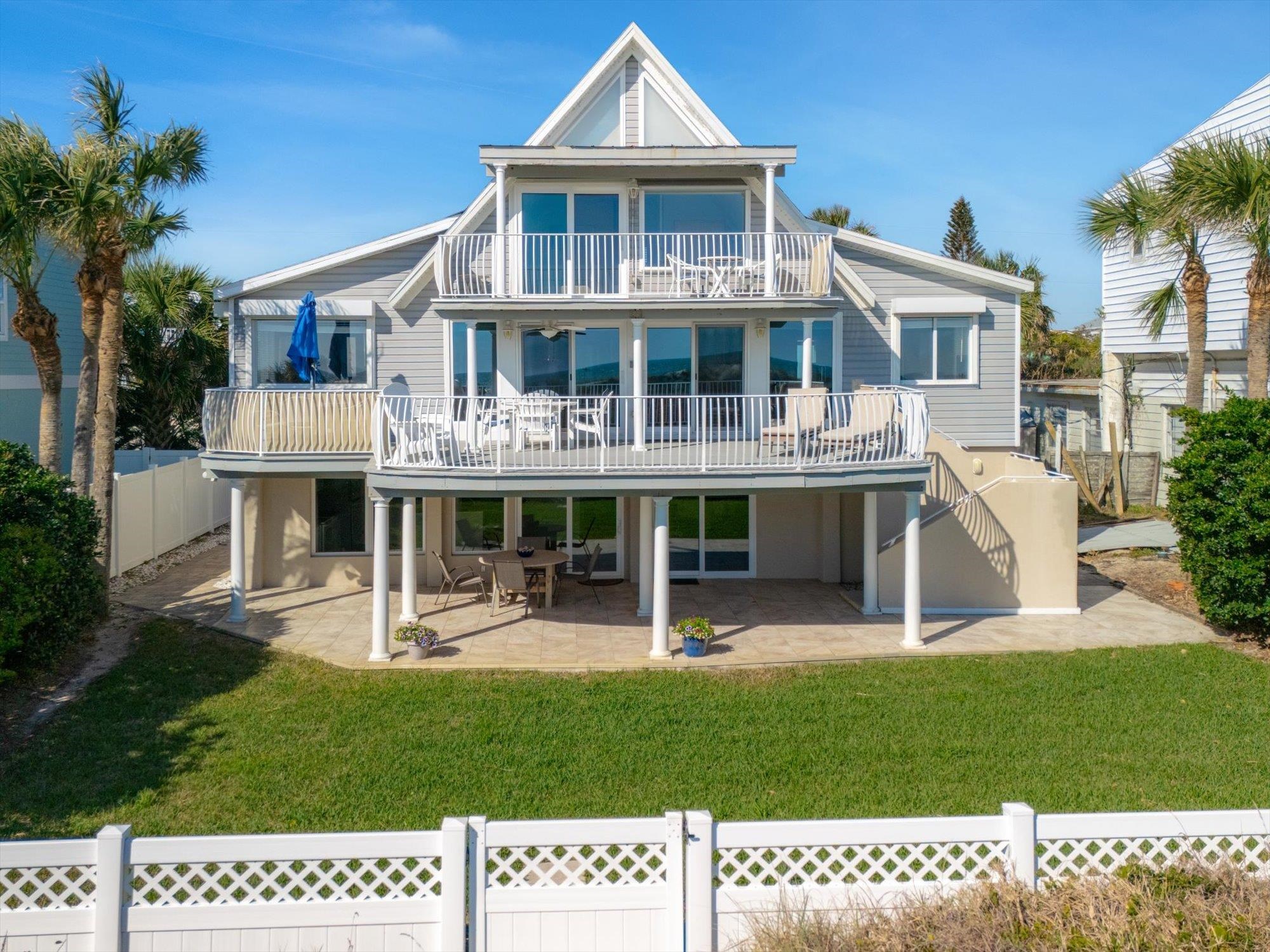 5512 Atlantic View St. Augustine, FL 32080 - Photo 50 of 77 Back of property featuring a patio area and a balcony