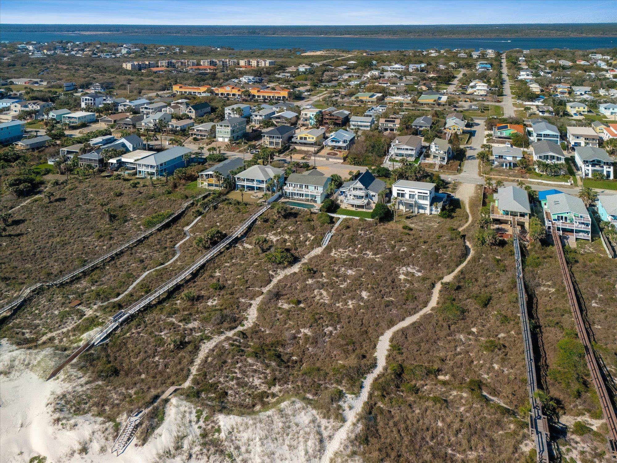5512 Atlantic View St. Augustine, FL 32080 - Photo 58 of 77 Aerial view of property and surrounding area with nearby suburban area