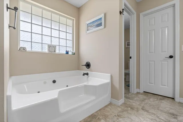 a view of a lake with a mountain