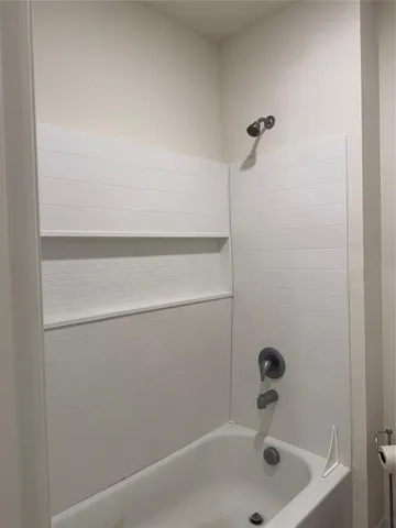 a bathroom with a tub