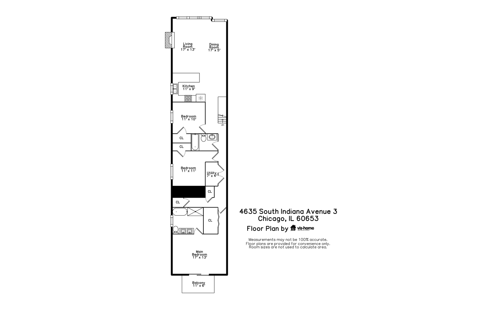 4639 South Indiana Avenue Chicago, IL 60615 - Photo 24 of 24 a picture of a hallway with white walls