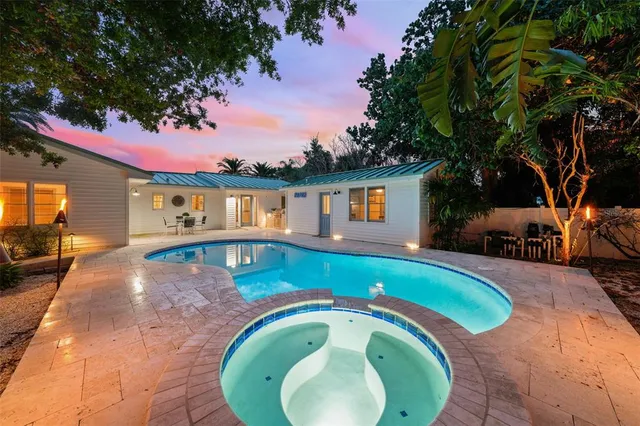 an outdoor space view with a seating space