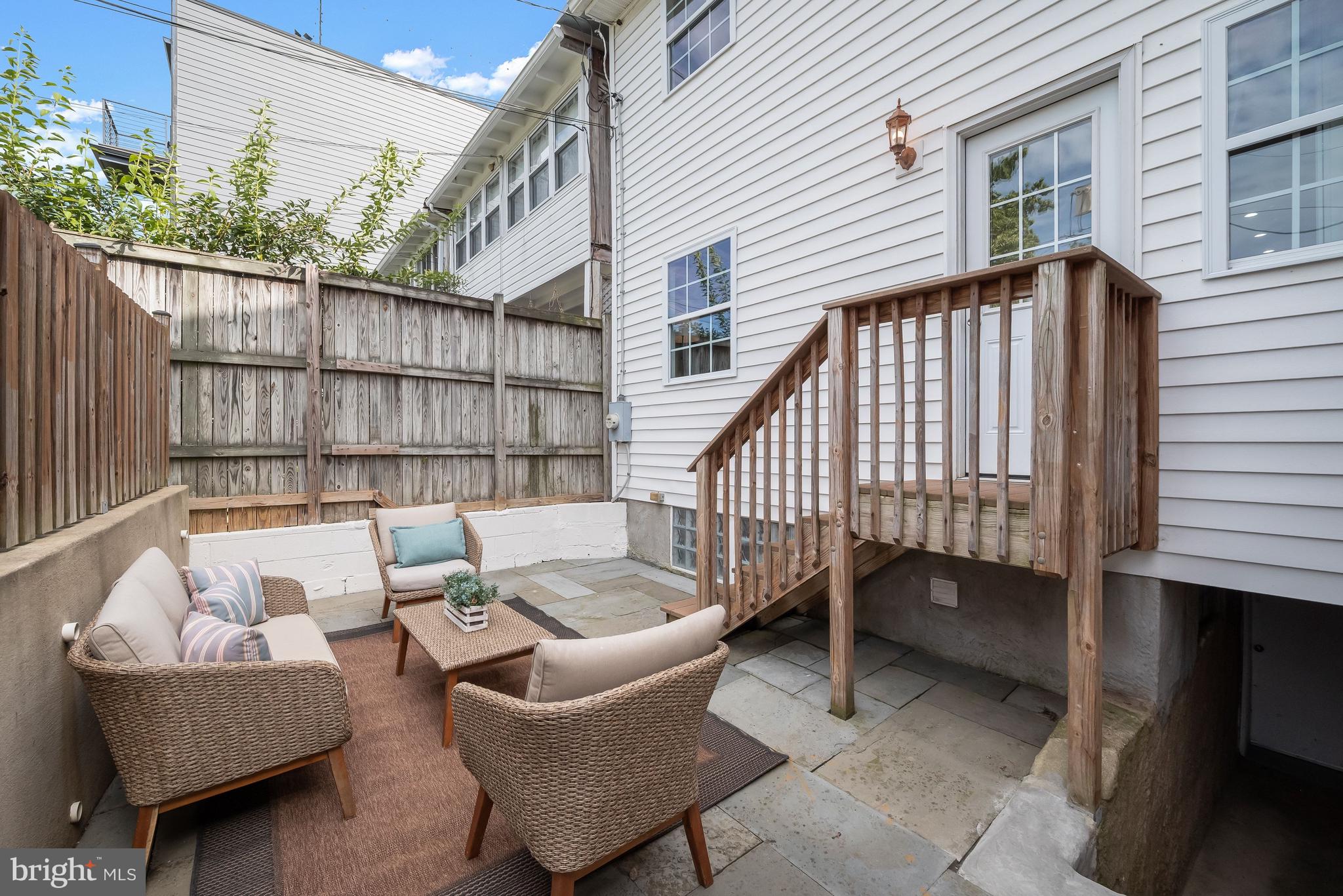 3527 R Street Northwest Washington, DC 20007 - Photo 27 of 31 Rear stone patio for relaxing or making memories