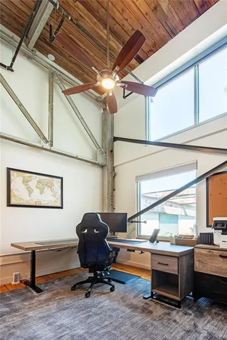 a room with furniture