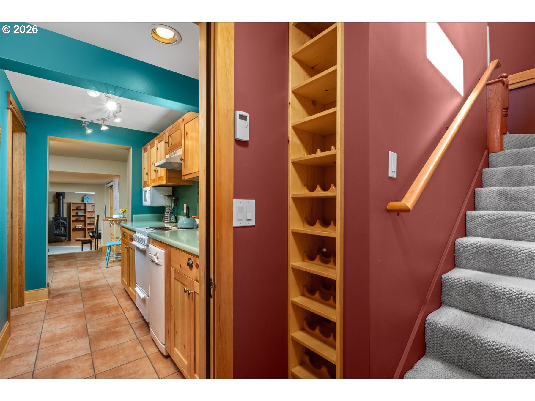 1945 Cynthia Way Mosier, OR 97040 - Photo 34 of 48 a view of a kitchen from the stairs