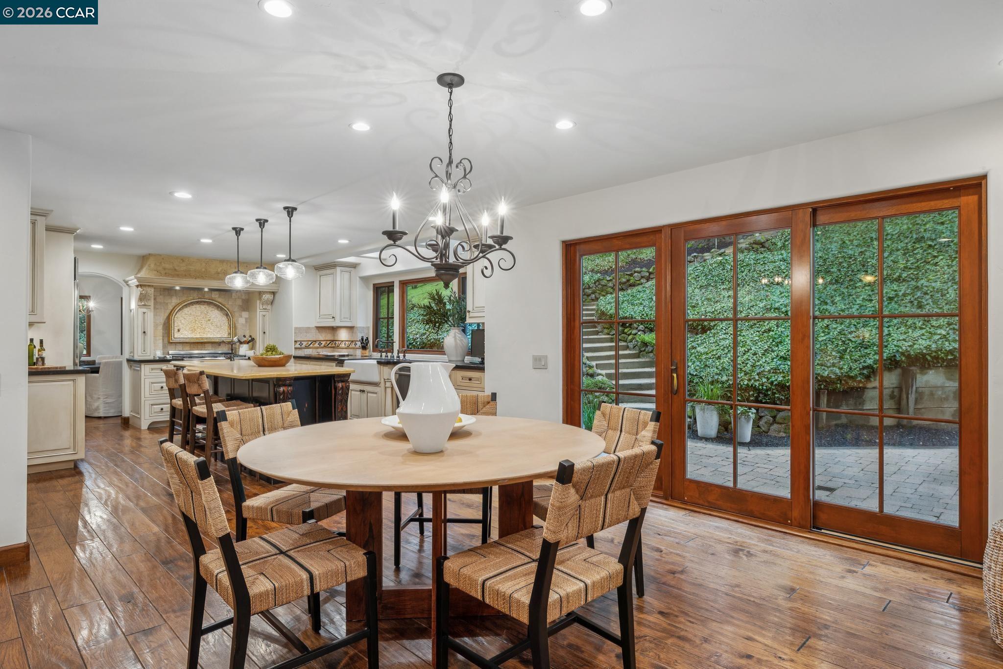 1324 A Martino Road Lafayette, CA 94549 - Photo 15 of 55 a dining room with furniture a chandelier and window