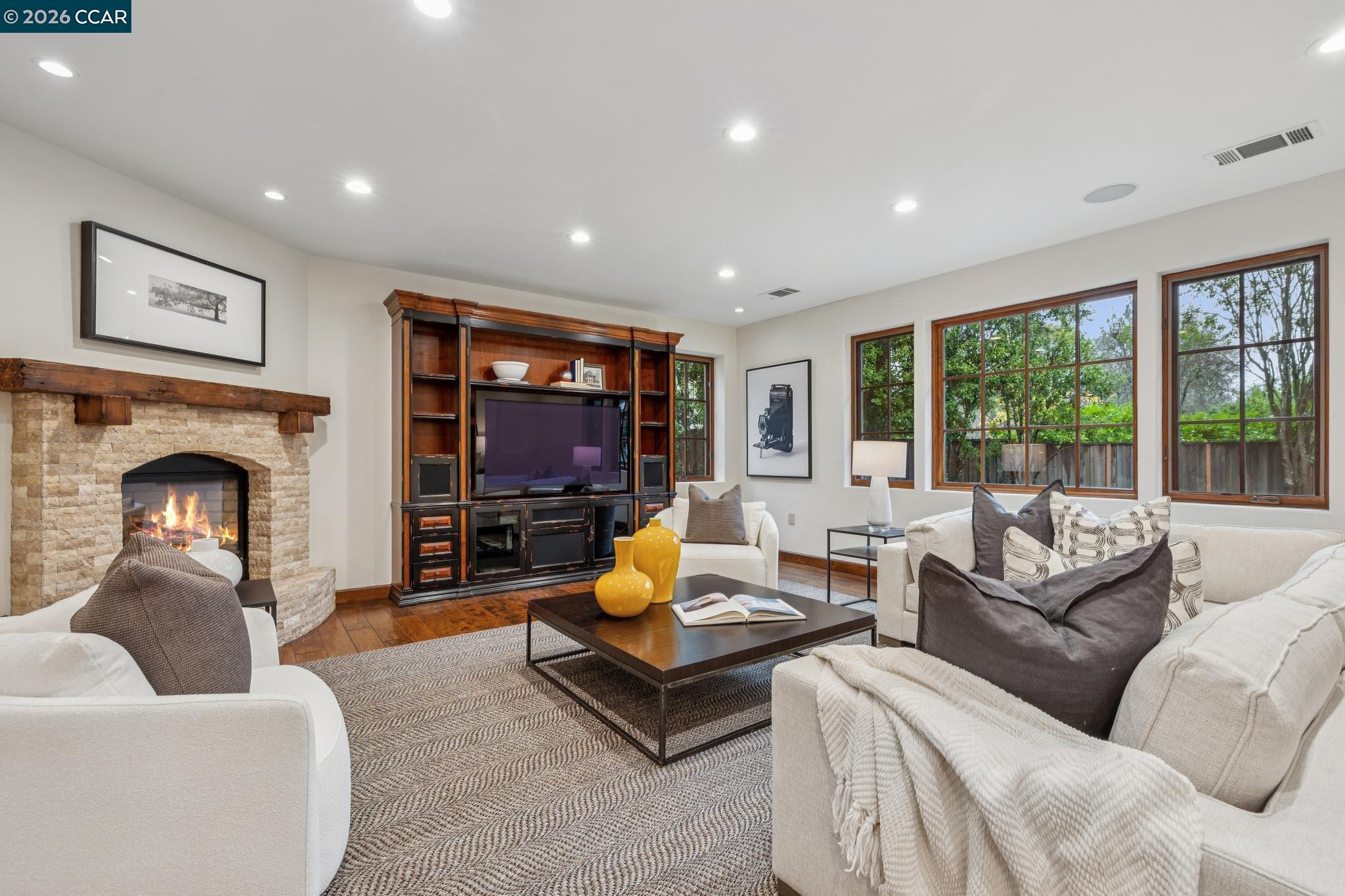 1324 A Martino Road Lafayette, CA 94549 - Photo 20 of 55 a living room with furniture fireplace and a large window