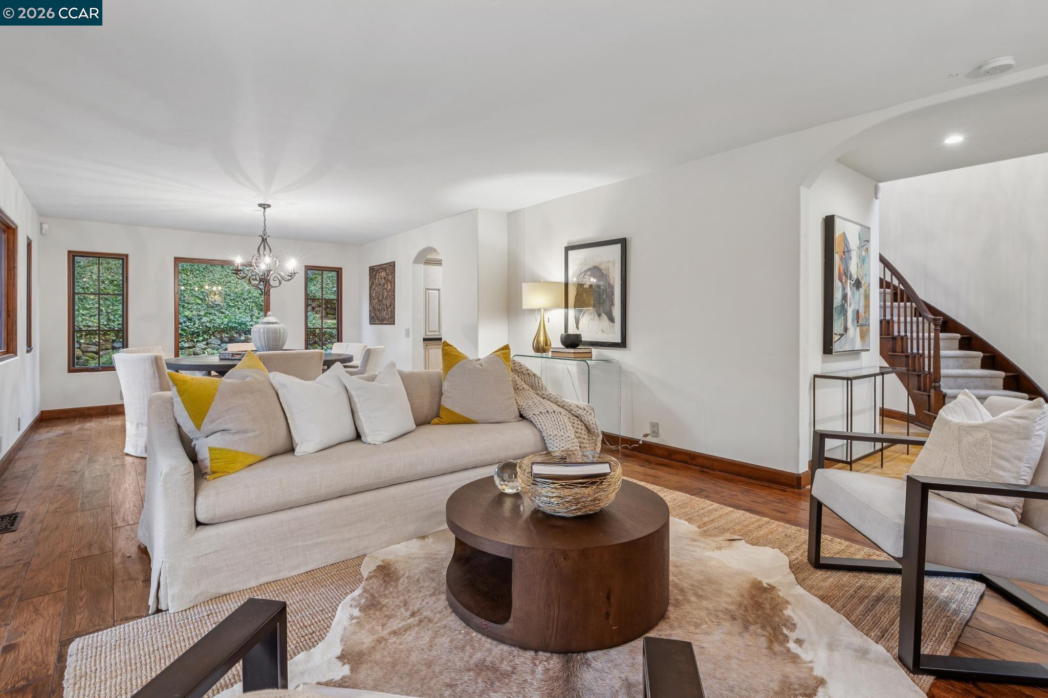 1324 A Martino Road Lafayette, CA 94549 - Photo 5 of 55 a living room with furniture and a wooden floor