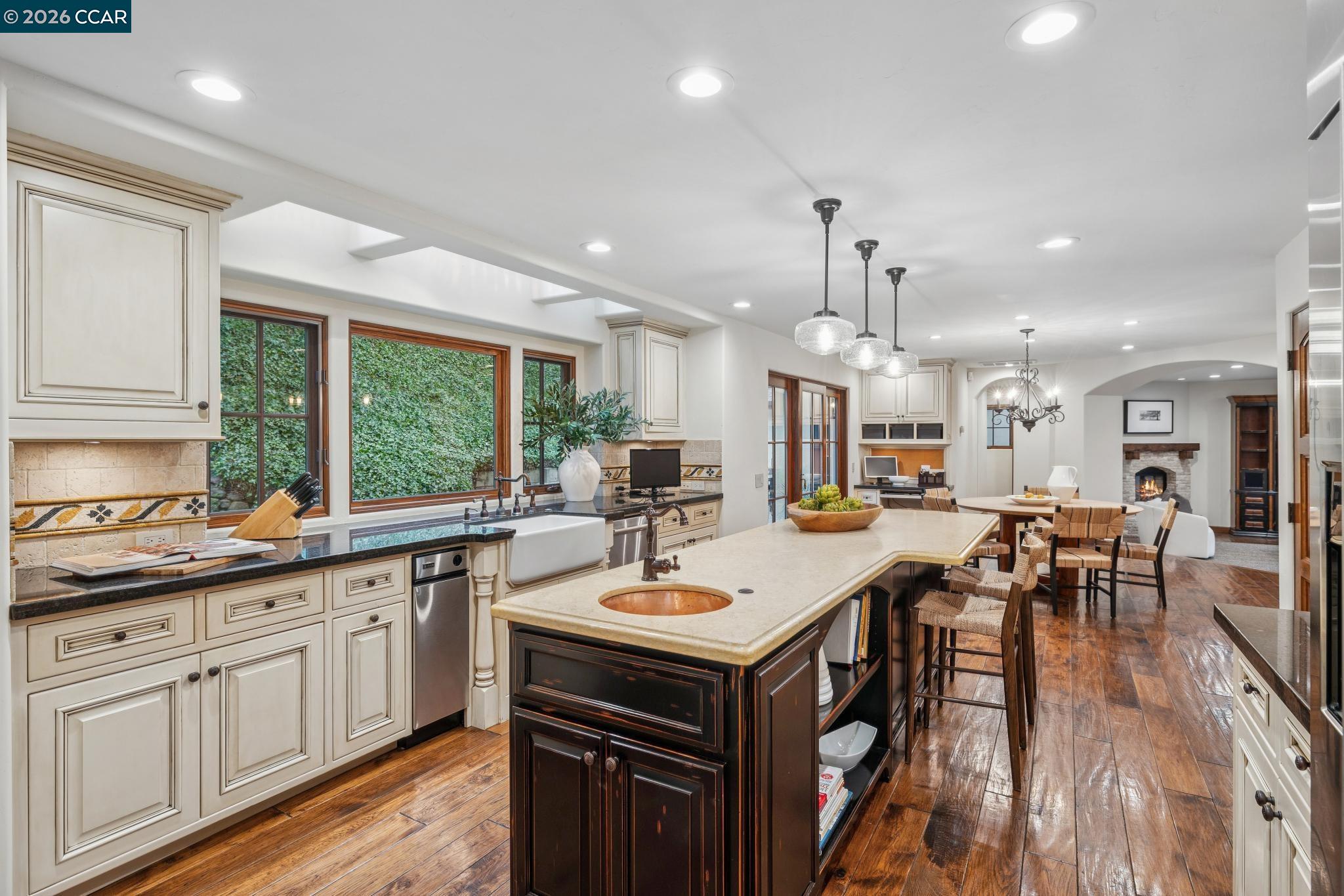 1324 A Martino Road Lafayette, CA 94549 - Photo 10 of 55 a large kitchen with lots of counter space a sink appliances and a large window