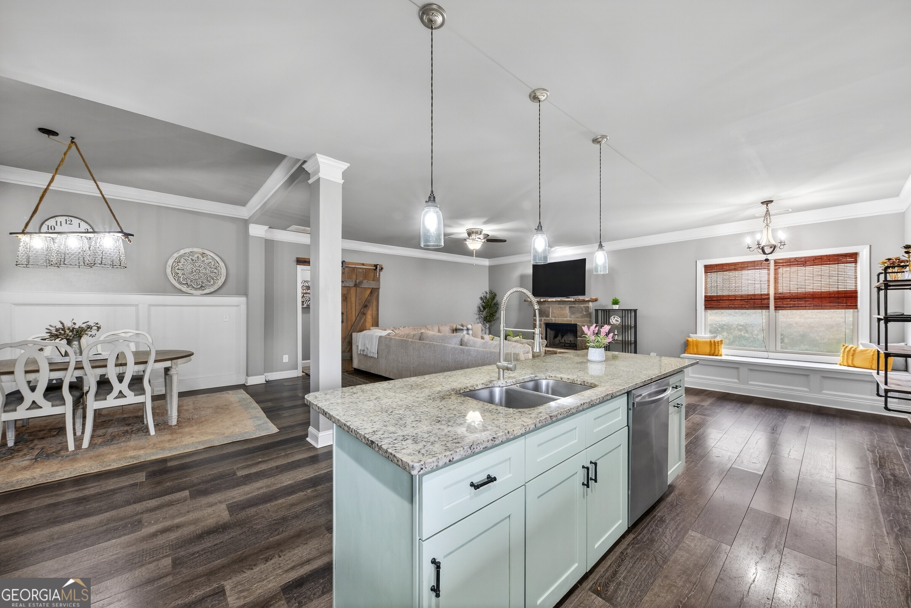 4772 Fairways Lane Jefferson, GA 30549 - Photo 33 of 56 a open kitchen with sink stove and wooden floor