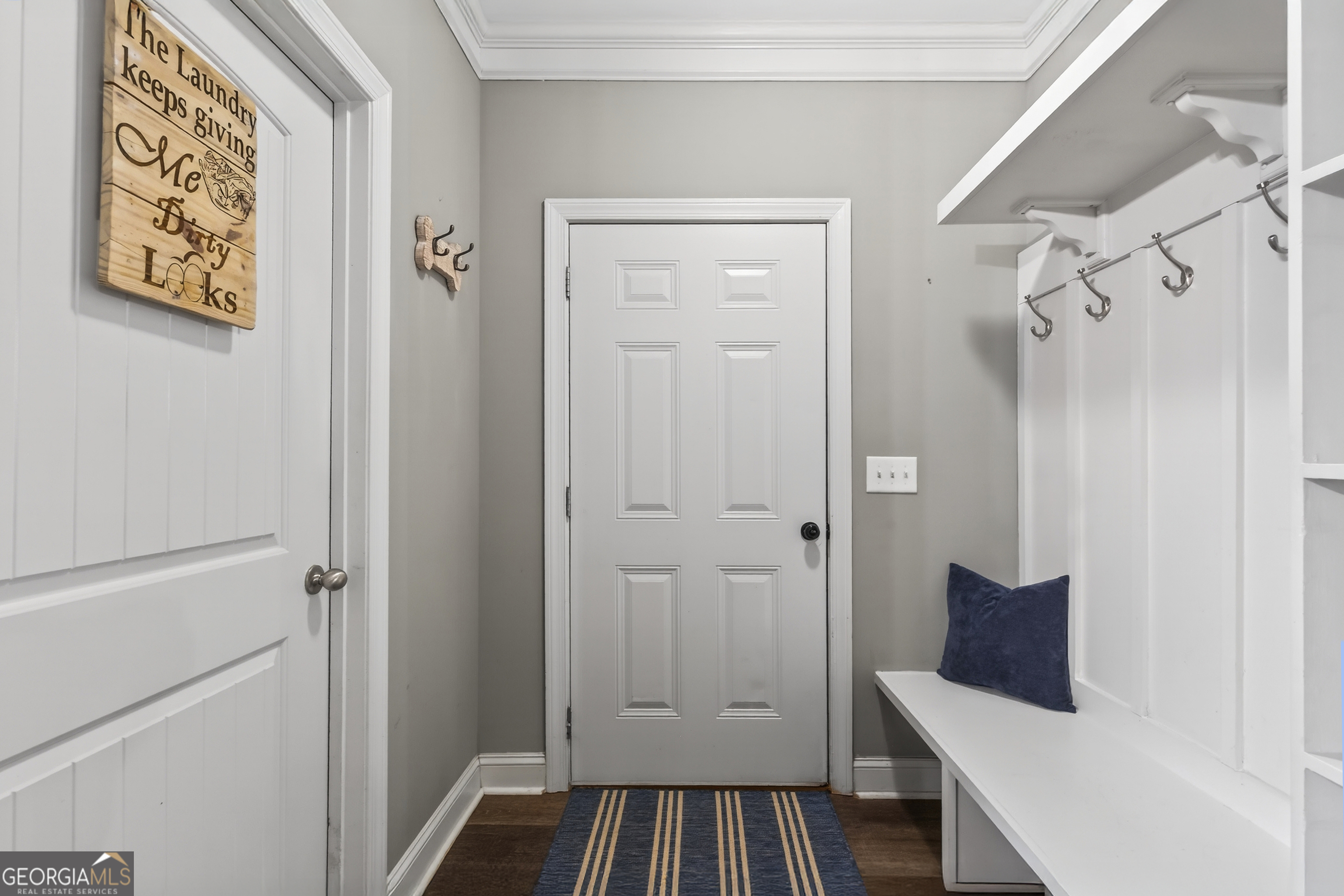 4772 Fairways Lane Jefferson, GA 30549 - Photo 40 of 56 a view of a hallway with wooden floor and staircase