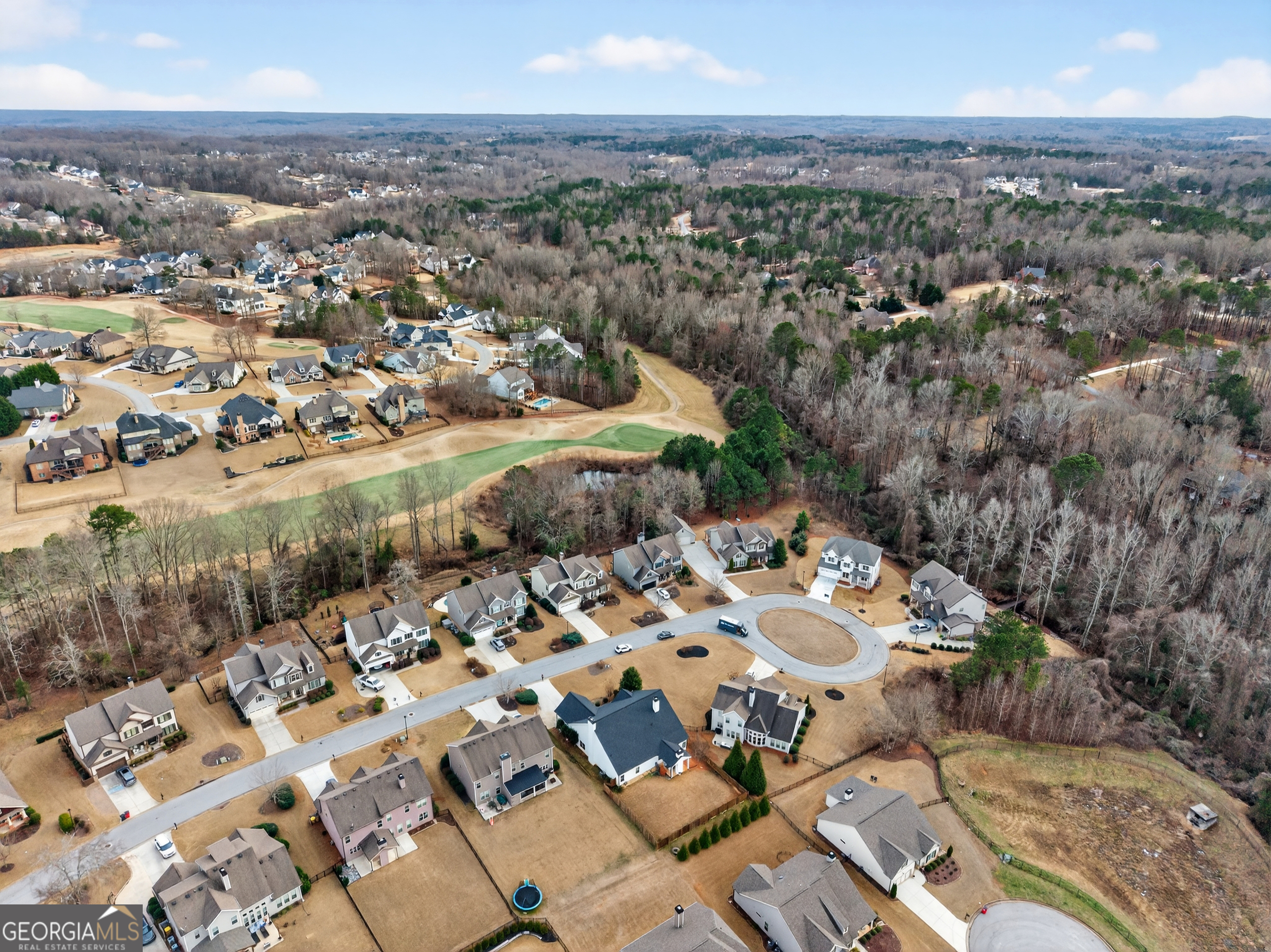 4772 Fairways Lane Jefferson, GA 30549 - Photo 50 of 56 an aerial view of a city with lots of residential buildings