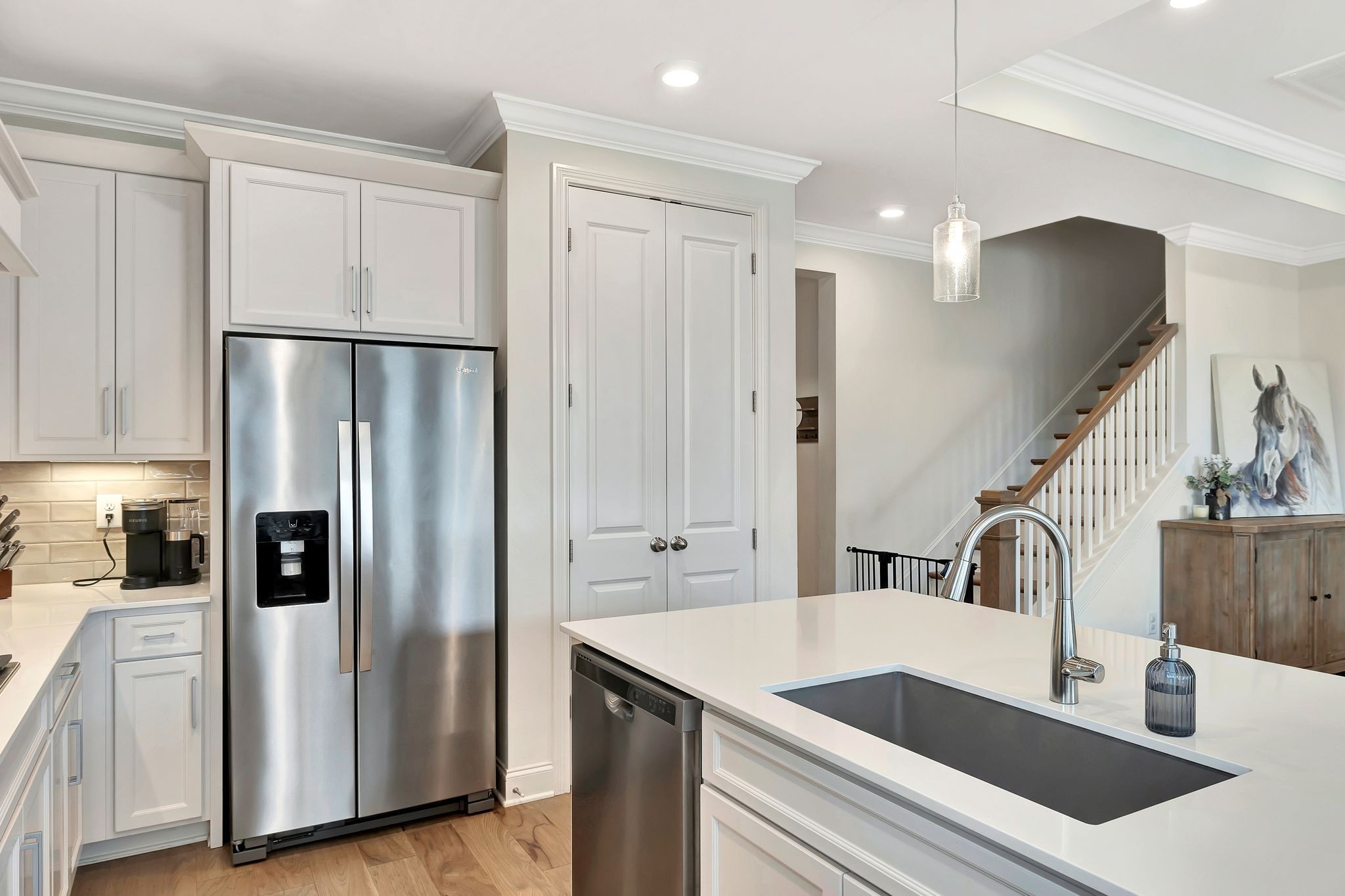 3017 Shandor St Spring Hill Spring Hill, TN 37174 - Photo 15 of 46 a kitchen with stainless steel appliances granite countertop a refrigerator and a sink