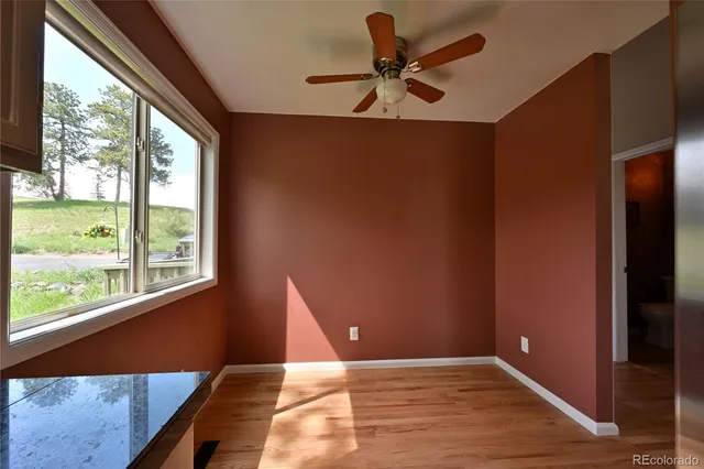a view of an empty room and window