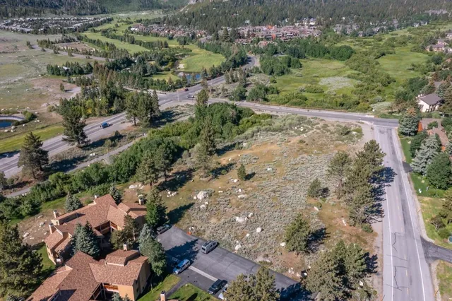 an aerial view of residential house with outdoor space