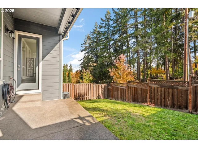 a balcony with a yard