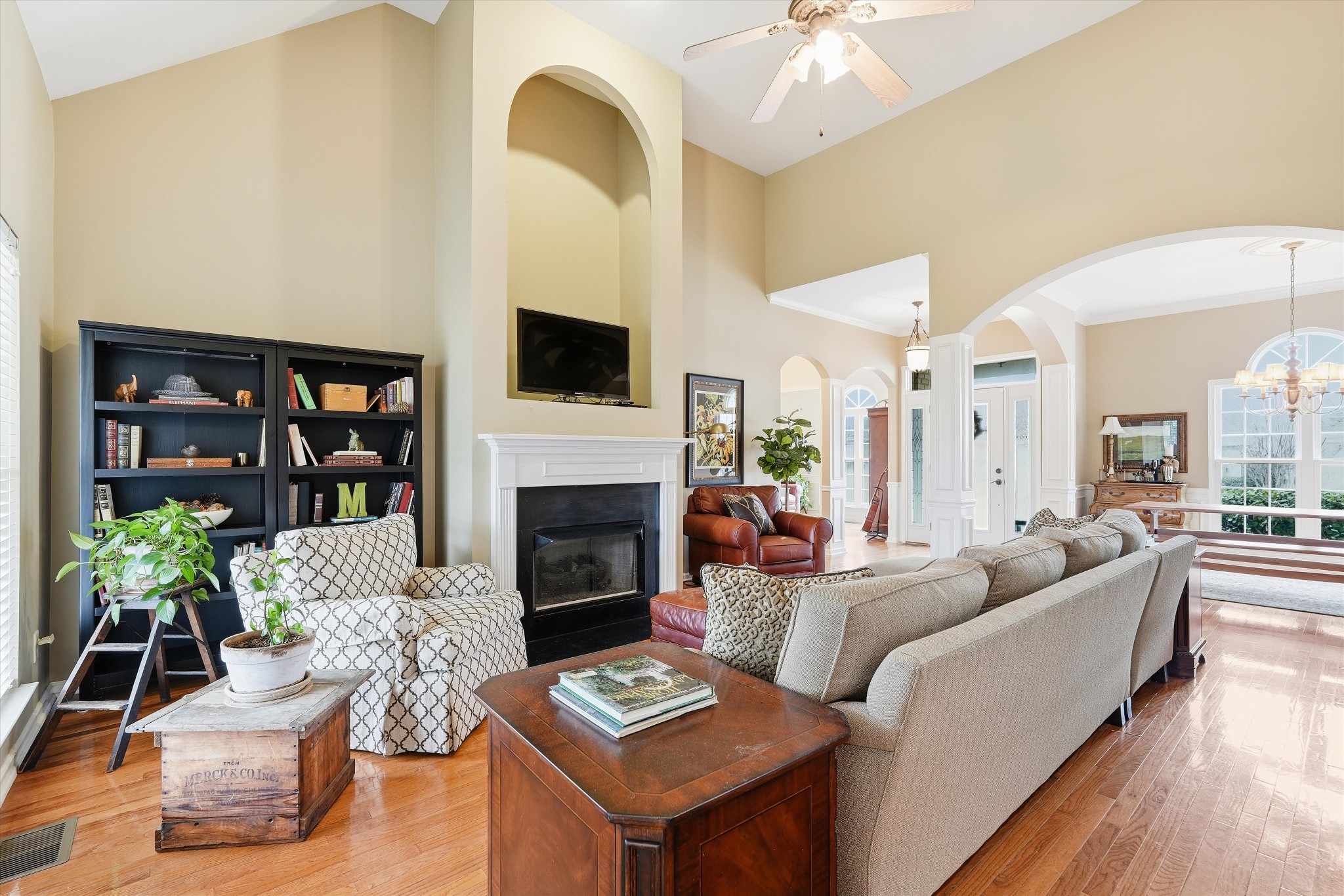132 Windchase Run Hermitage, TN 37076 - Photo 6 of 38 a living room with furniture fireplace and a large window