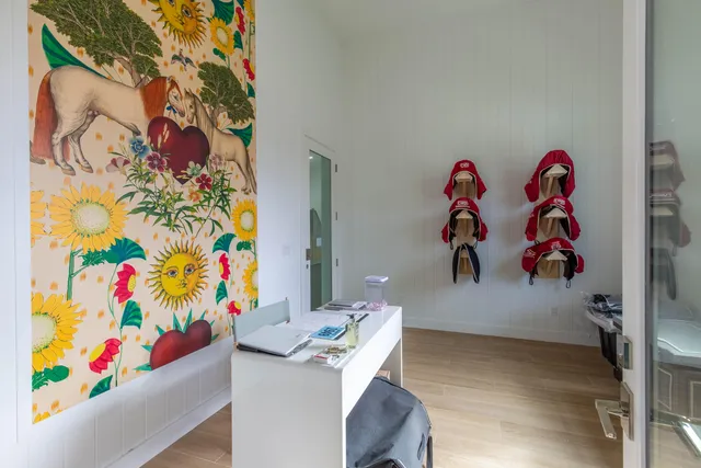 a room with toys and a table