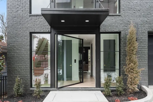a front view of a house with shower