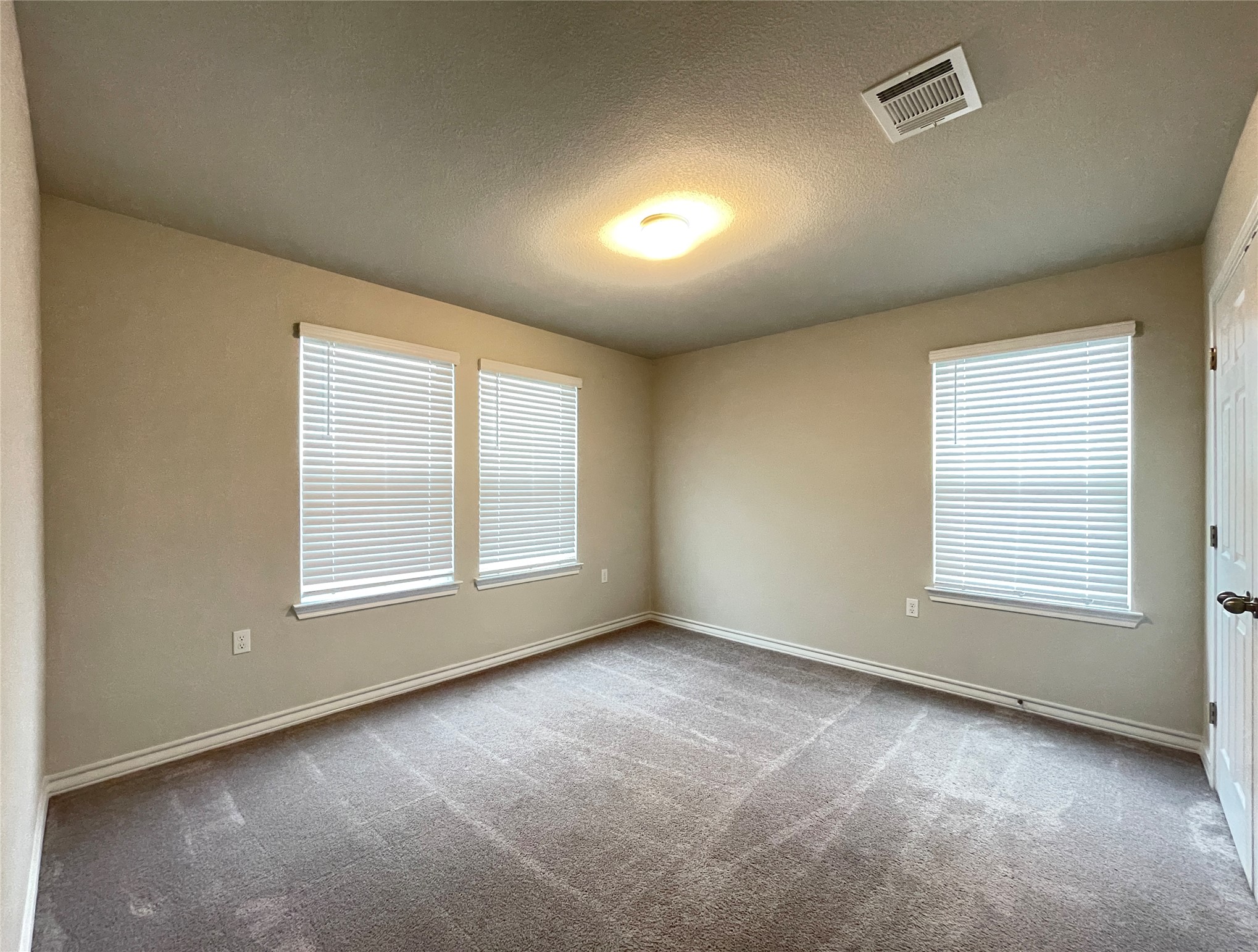 1602 Jacey Way Austin, TX 78725 - Photo 18 of 33 Neutral-toned room featuring a soft gray carpet, white baseboards, and textured walls
