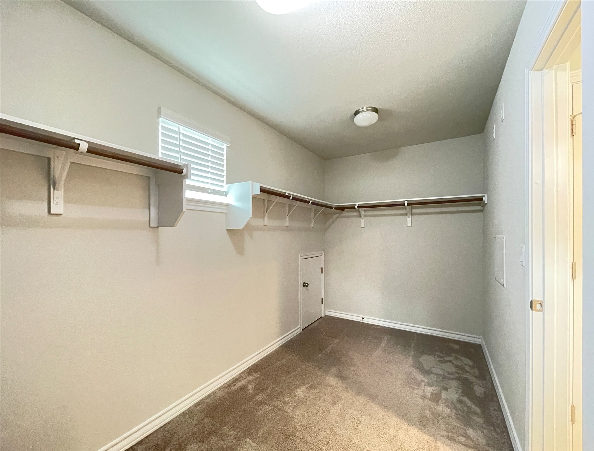 1602 Jacey Way Austin, TX 78725 - Photo 28 of 33 Spacious walk-in closet featuring built-in shelving and hanging rods