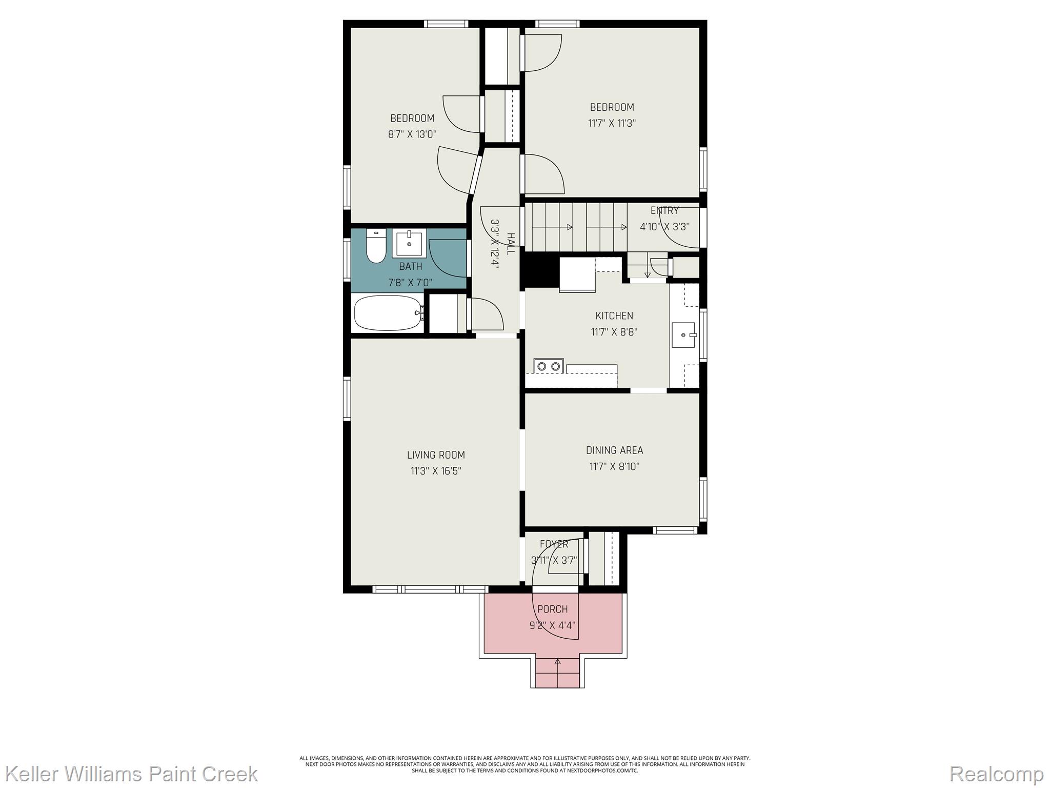 1404 West Eleven Mile Road Berkley, MI 48072 - Photo 18 of 20 Entry level floor plan.