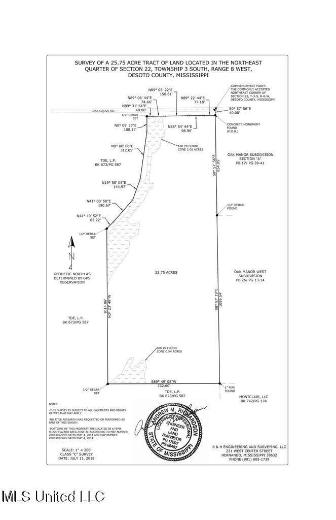 2001 West Oak Grove Road Hernando, MS 38632 - Photo 44 of 44 25.75 acres W. Oak Grove survey