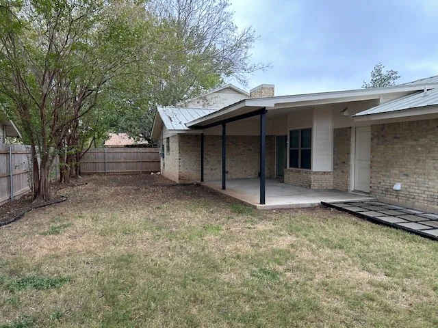 a backyard of a house