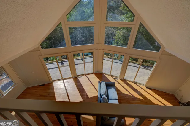 a view of an outdoor sitting area
