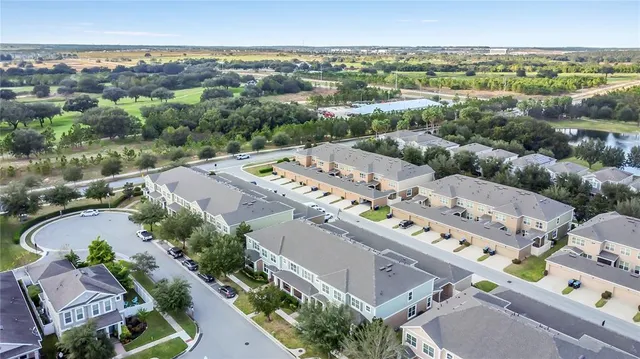 an aerial view of a city