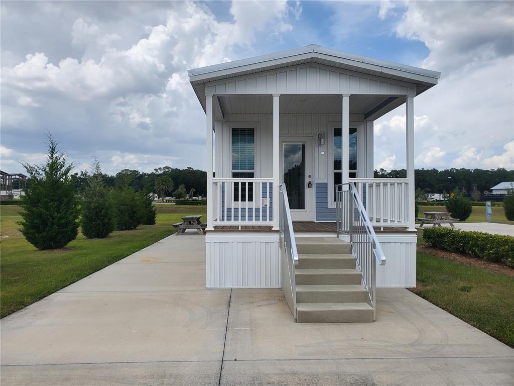 a front view of a house with entryway
