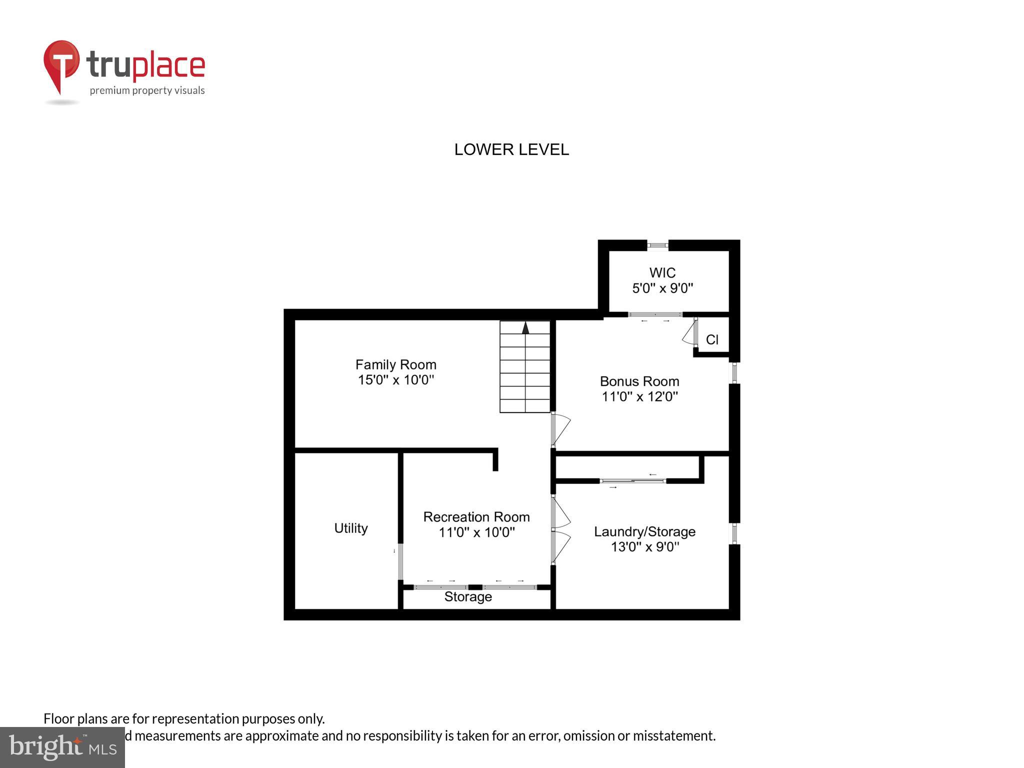 605 Stoneleigh Road Baltimore, MD 21212 - Photo 47 of 62 Lower Level Floor Plan