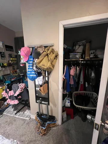 a room with gym equipment