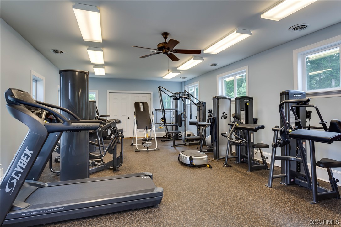 1248 Hobbs Mill Road Wilsons, VA 23894 - Photo 34 of 50 a view of a room with gym equipment
