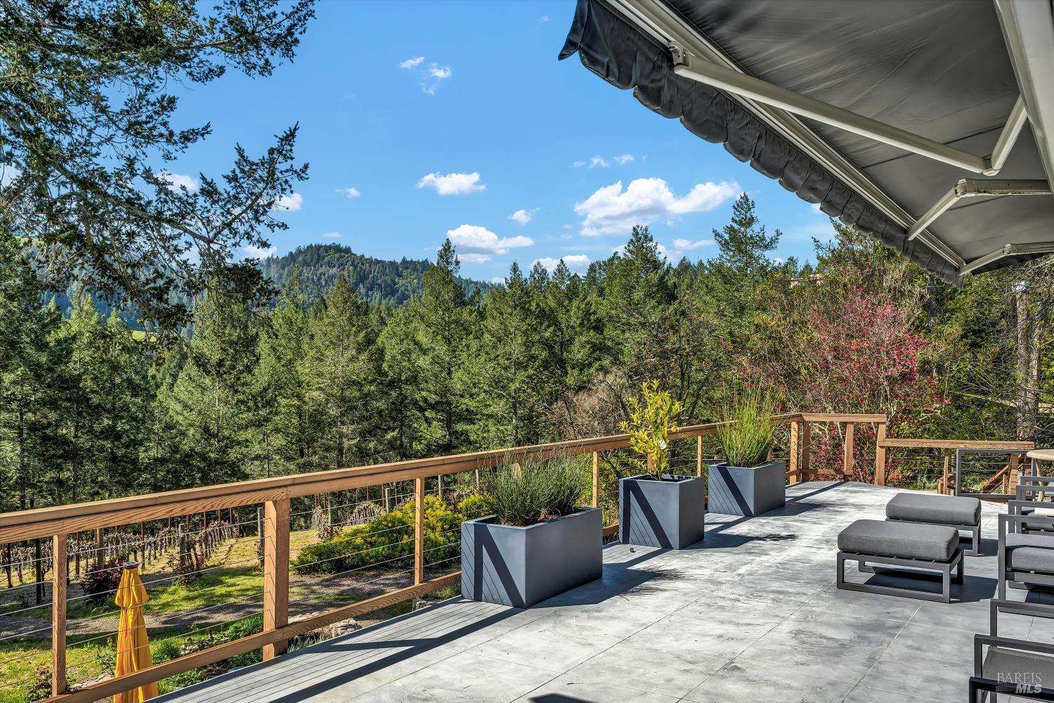 511 Kortum Canyon Road Calistoga, CA 94515 - Photo 19 of 87 Deck with retractable awning.