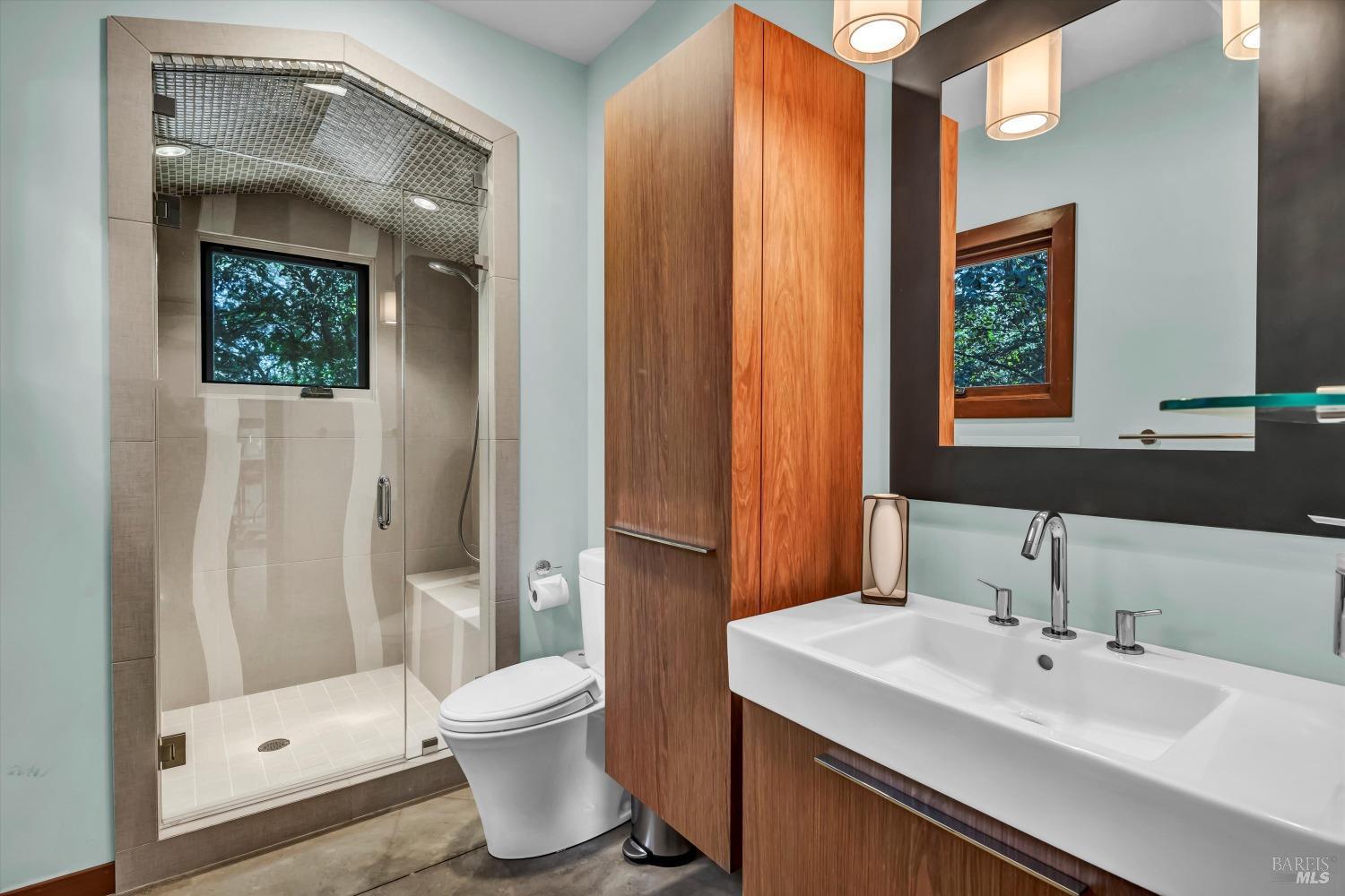 511 Kortum Canyon Road Calistoga, CA 94515 - Photo 52 of 87 Pool/Guest house bathroom with steam shower.