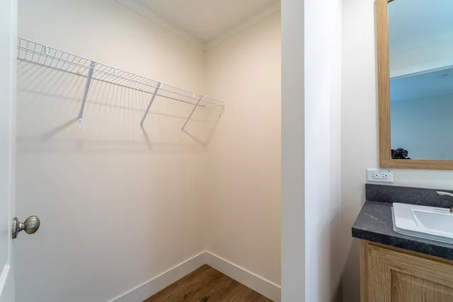 a bathroom with a shower and a sink
