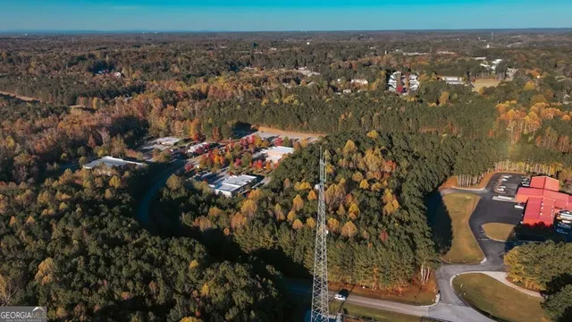 an aerial view of a city