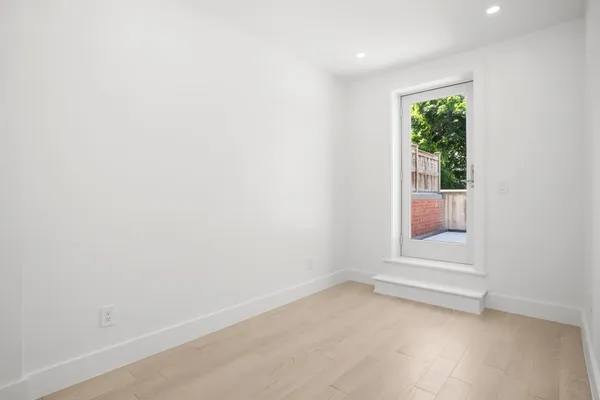 an empty room with a window