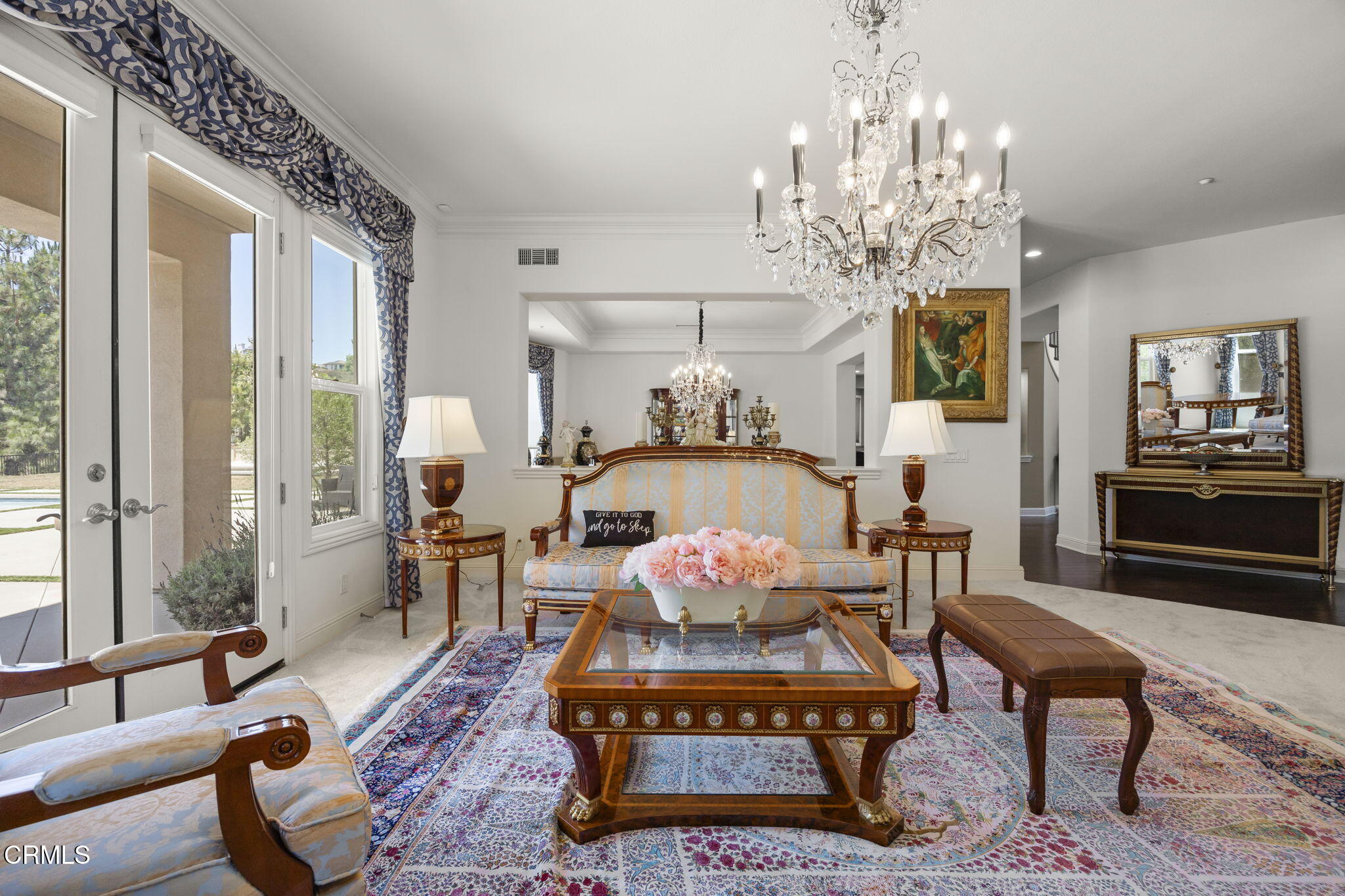 12390 Nelson Road Moorpark, CA 93021 - Photo 11 of 66 a living room with furniture chandelier and a chandelier