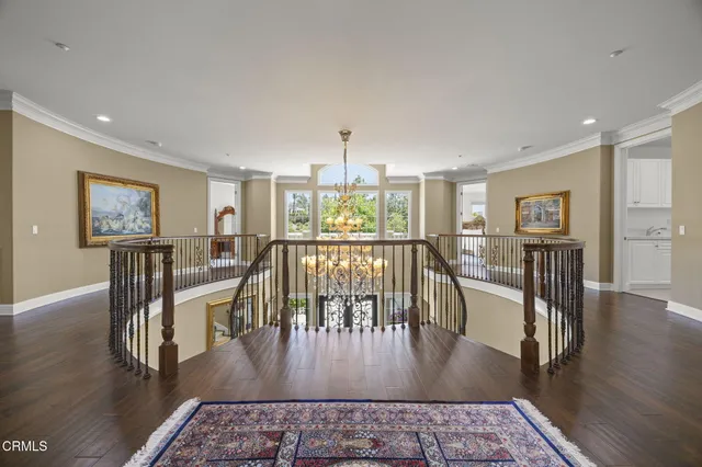 a view of a balcony with lake view