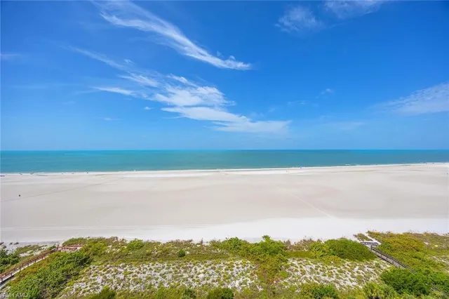 a view of yard with ocean view