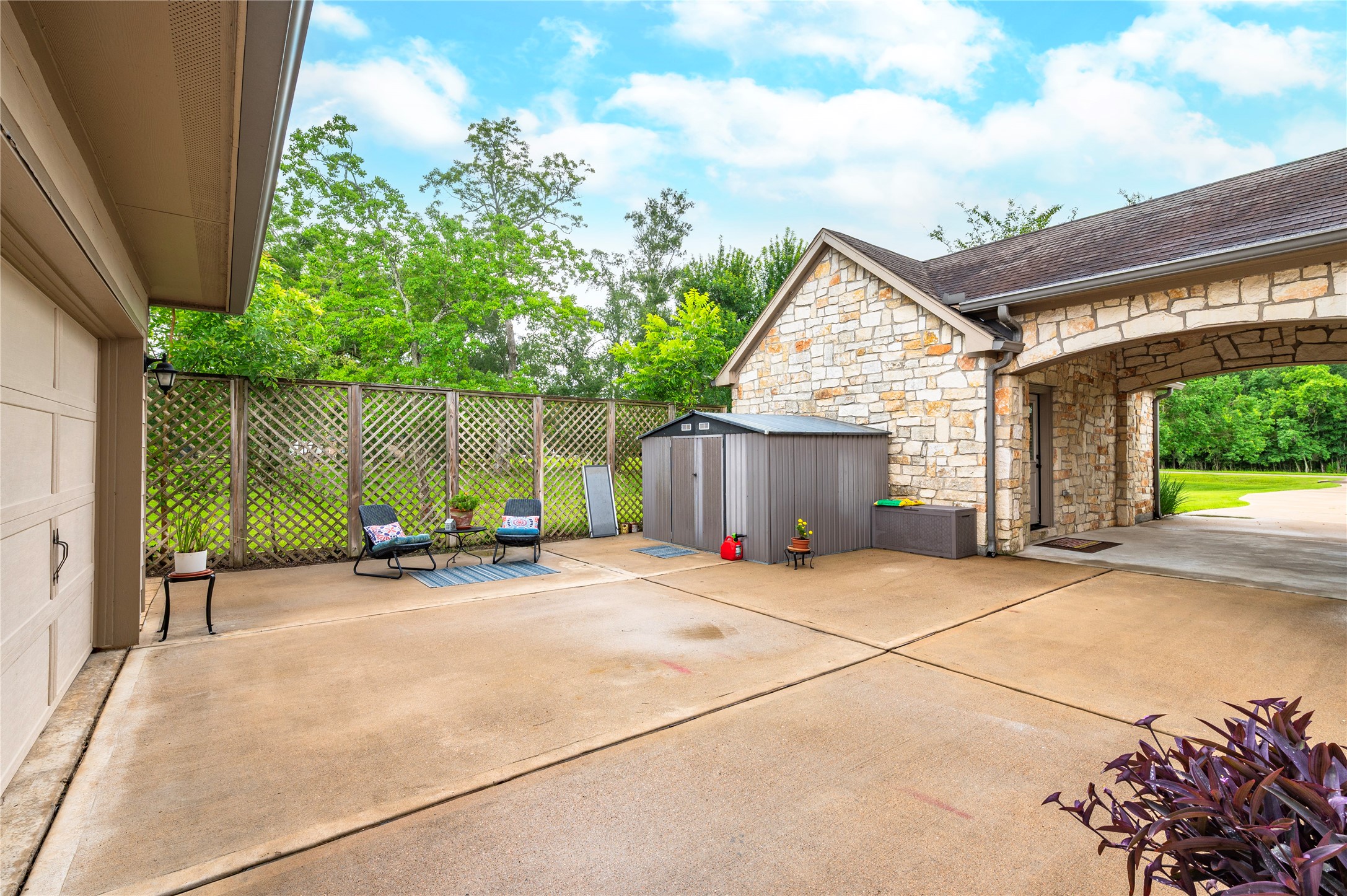 17126 Hamill Drive Rosharon, TX 77583 - Photo 48 of 50 Two car attached garage with additional carport parking.