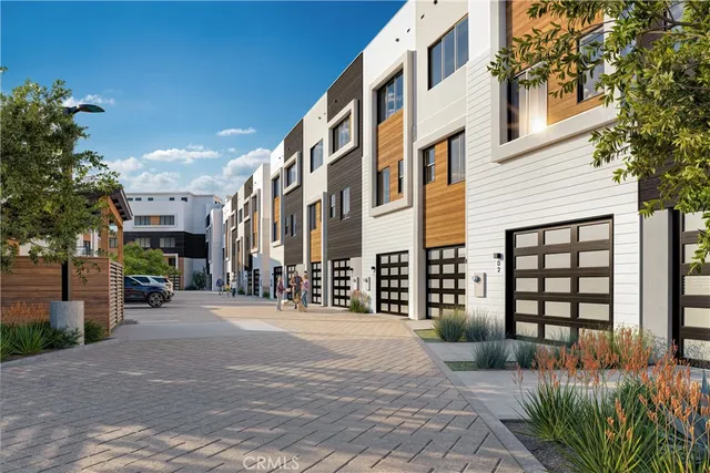 a front view of a building with street view