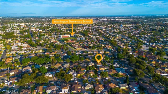 an aerial view of multiple house