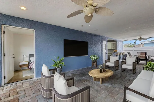 a view of a kitchen with a sink and a window