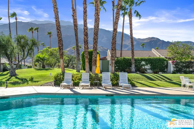 a view of an outdoor space with seating area