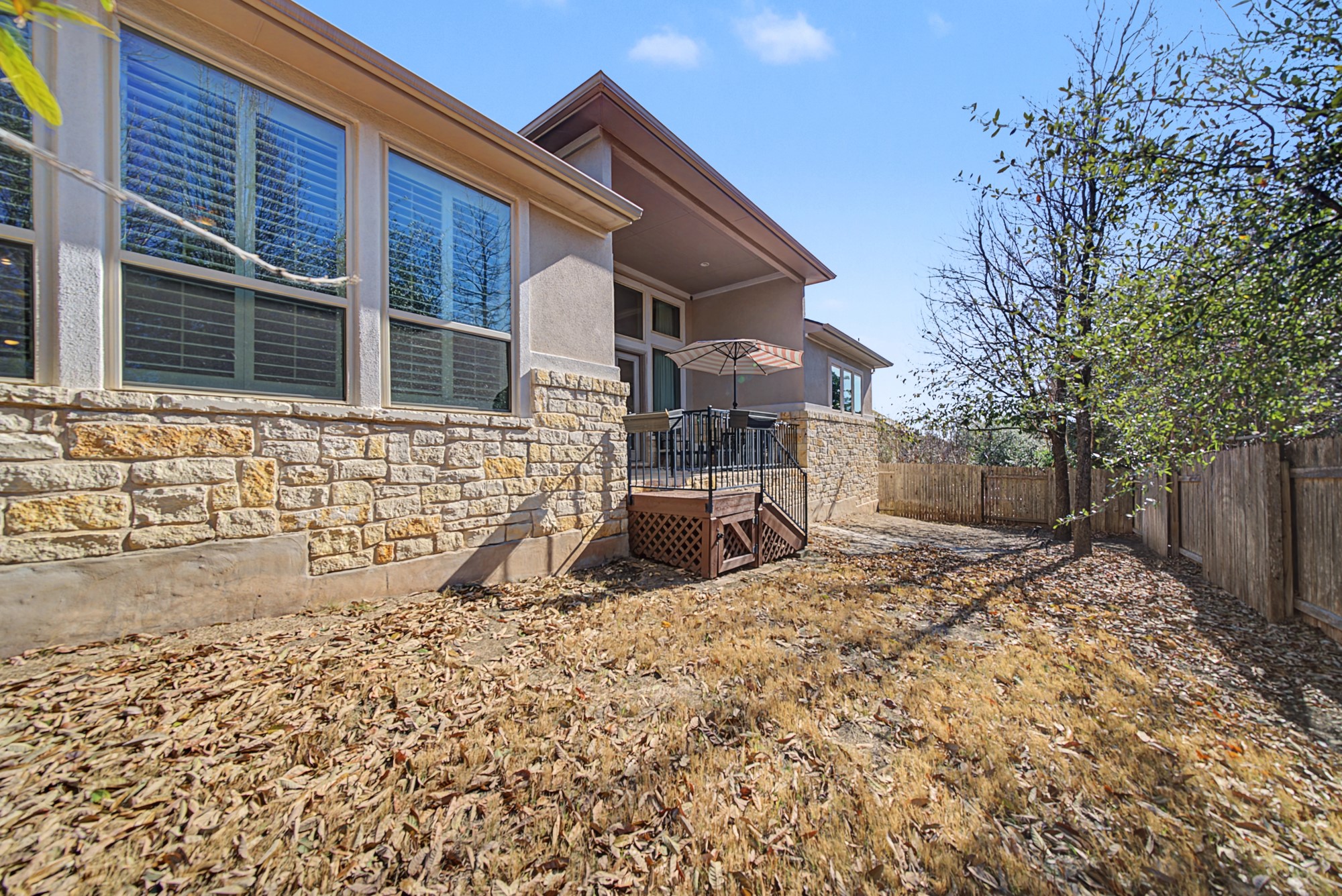 16024 La Rosa Drive Bee Cave, TX 78738 - Photo 36 of 39 Just the right amount of yard for your four legged friends but not too much work for low-maintenance living. UPDATE the fence has since been professionally stained.