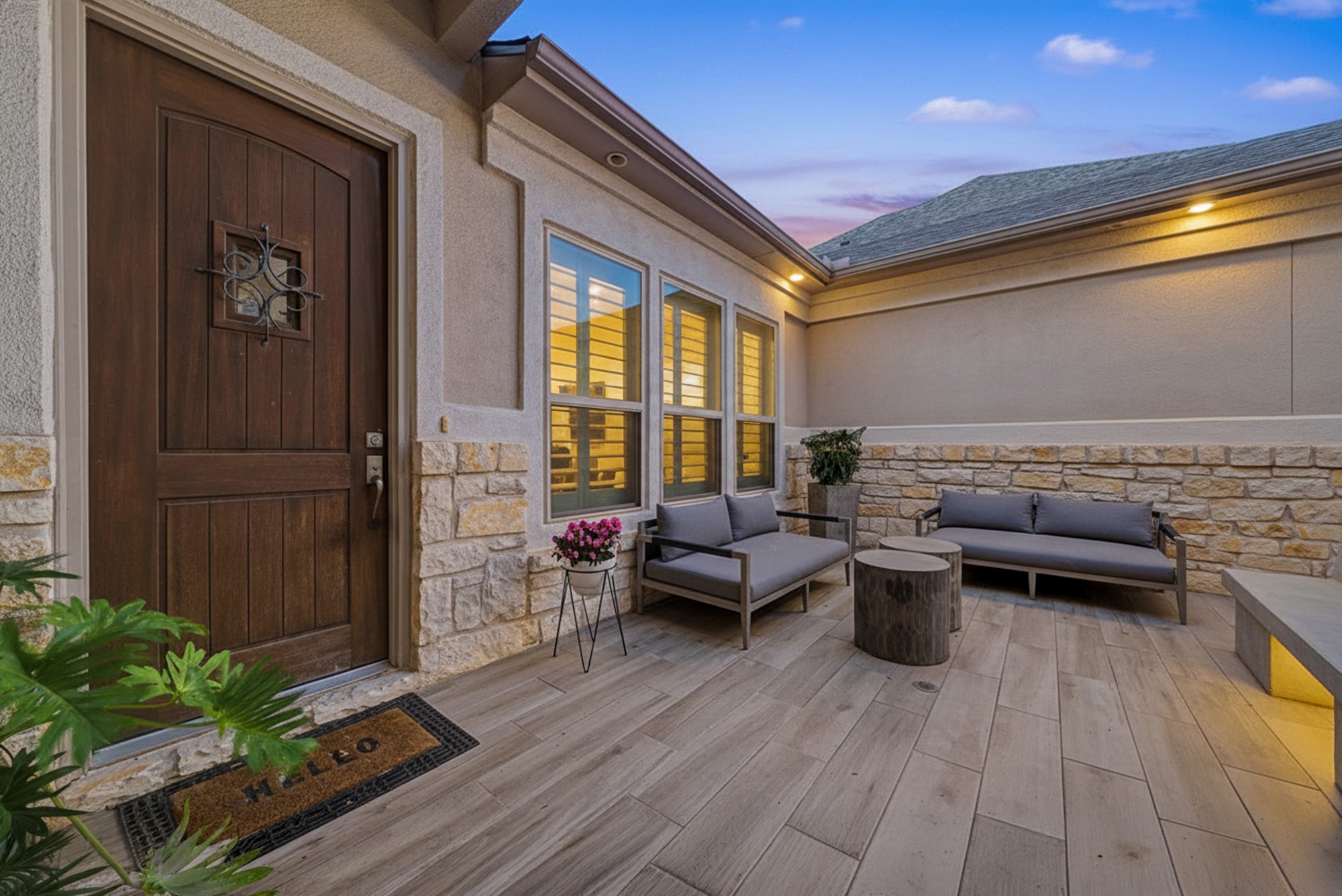 16024 La Rosa Drive Bee Cave, TX 78738 - Photo 6 of 39 Gorgeous front door with peek through window.